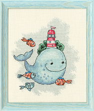 Вышивка ВК-076 Кит и красный маяк
