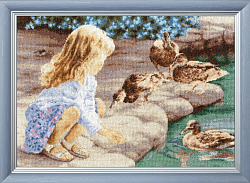 Вышивка З-061 Девочка и утки