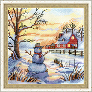 Вышивка М-026 Снеговик Вышивка М-026 Снеговик