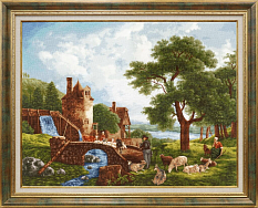 Вышивка МК-072 Водяная мельница. 1809