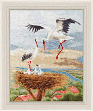 Вышивка З-050 Аисты на крыше